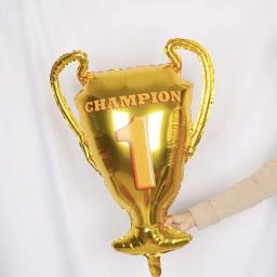 Tema esportivo copo de ouro campeão troféu festa celebração decoração suprimentos balões de filme de alumínio - Image 2
