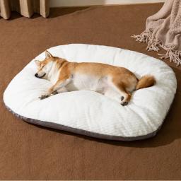 Engrossar macias almofadas para cães, Camas de cachorro laváveis removíveis, Chão do canil de inverno, Forma Oval, Pet Dormir Colchão - Image 5