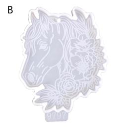 O ornamento resina flexível molda o molde silicone forma cavalo para elaborar a decoração da parede - Image 2