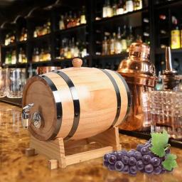 Barril De Vinho De Madeira, Equipamentos De Cerveja De Carvalho, Mini Barril, Home Brew, Distribuidor De Torneira De Cerveja, Rum Pot, Vinho De Uísque, 1L, 1.5L, 3L - Image 3