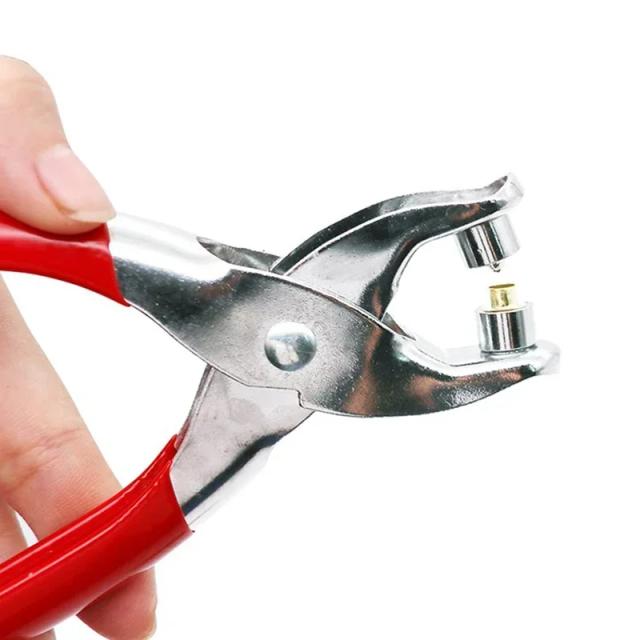 Kit Completo de Alicate para Ilhós com 100 Ilhós de Metal - Ferramentas para Couro e Tecido, 4 em 1