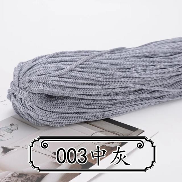 Fio de Seda de Gelo para Pulseiras e Artesanato DIY em Crochê - 200g de Fio Trançado para Saco e Chapéu