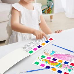 Portable Watercolor Painting Book for Kids, Paint with Water Brush, Guache Graffiti Picture, Coloring Drawing Toys, Kindergarten Gifts - Image 4
