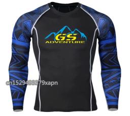 AVENTURA GS-3D impresso camisa de compressão masculina, tops de manga comprida, roupas masculinas, pulôver, 2023 - Image 5