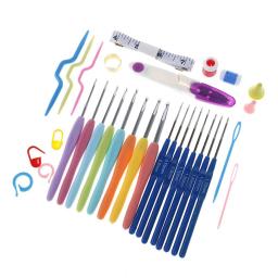 53 pçs conjunto de ganchos de crochê malha tecer ferramenta de costura artesanato caso conjunto de crochê costura acessório tricô ferramentas 16 tamanhos agulhas de tricô - Image 1