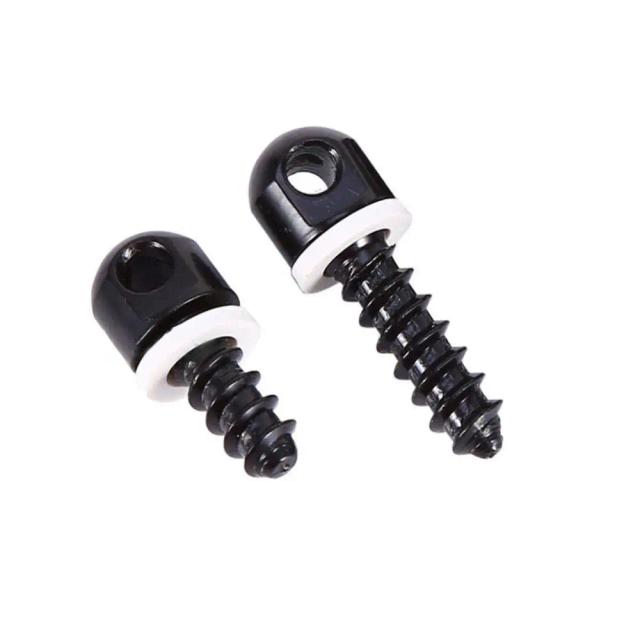 Kit de Montagem para Rifles Airgun com Parafusos Giratórios de Aço Carbono e Espaçadores Brancos - 2 Peças