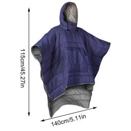 Cobertor com capuz para adultos, capa leve, saco de dormir, capa à prova de vento com bolsa de armazenamento, impermeável - Image 6