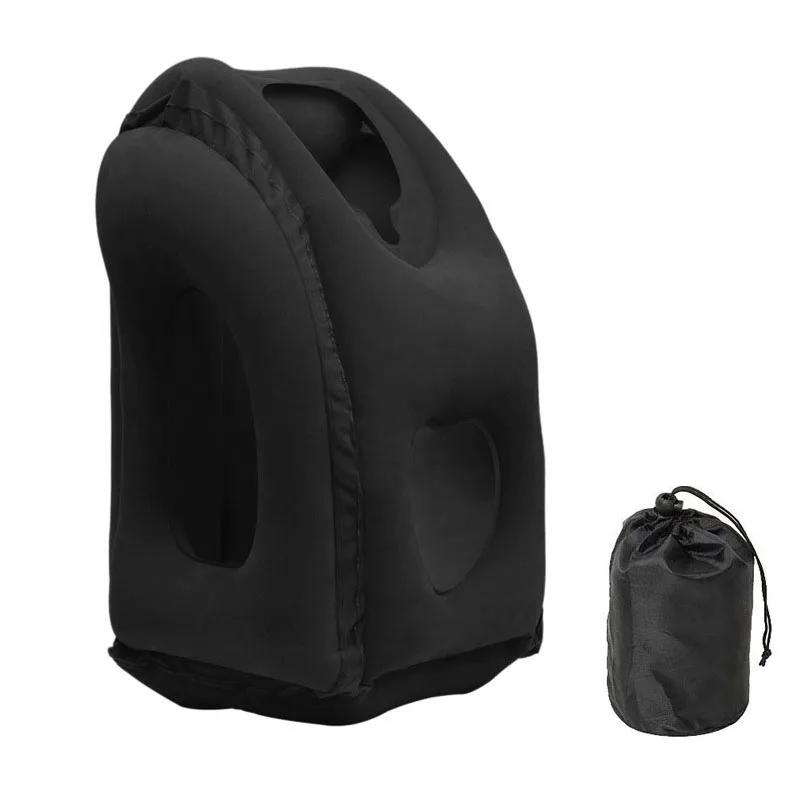 Portátil Inflável Travesseiro De Viagem, Novo Padrão, Chin Suporte, Pescoço Travesseiro para Avião, Carro, Ônibus, Trem, Escritório, Suporte Nap - Image 1