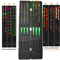 Wlpfishing 6 pçs/lote (incluindo caixa) flutuadores de pesca alto brilho sensor gravidade flutuadores elétricos luminosos cr425 bobber pesca - Image 1