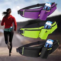 Sacos de cintura com suporte de garrafa de água para homens e mulheres, cinto de hidratação, esportes Fanny Pack, ginásio, corrida, celular, corrida, ciclismo - Image 2
