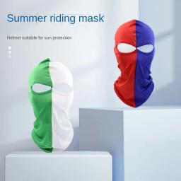 Gorro de verão com 3 buracos, máscara facial completa, mulheres, homens, balaclava fina, máscara facial para motocicleta, bicicleta, caça, ciclismo, boné de esqui - Image 2
