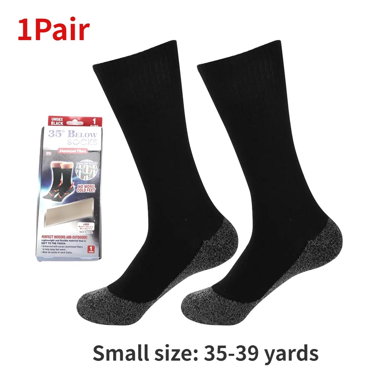 1/2 pares de inverno auto-aquecimento meias para homens mulher térmica aquecida meias elásticas anti-derrapante meias ao ar livre tubo de esqui meia pé mais quente - Image 1