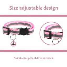 Coleira reflexiva ajustável de gato e cachorro, Cartoon Cat Head Pet Collar, Colar Pet, Acessórios de moda, 1pc - Image 5