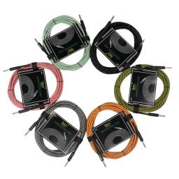 Cabo áudio para guitarra, 3m, acessórios de cordas, sem ruído, peças de instrumentos musicais, para baixo elétrico - Image 4