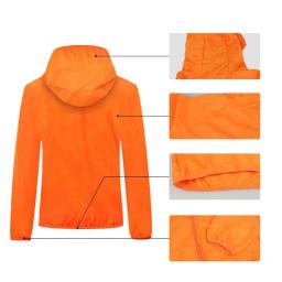 Casaco de chuva para acampamento, unissex, corta-vento, mulheres, homens, jaqueta à prova d'água, roupas de proteção solar, trekking, pesca, jaqueta corta-vento - Image 5