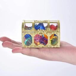 10 pçs conjunto de diamante com caixa pirata tesouro brinquedo de piscina de mergulho brinquedo de natação subaquática para crianças - Image 4