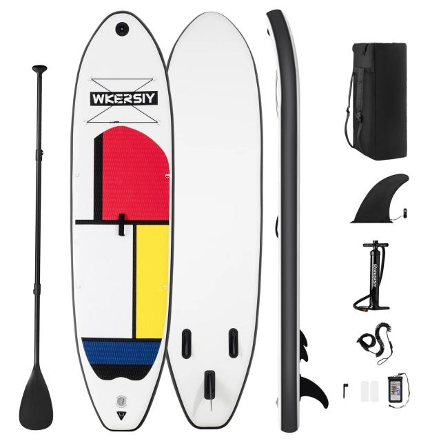 Prancha de Stand Up Paddle Inflável 3,2m com Cauda, Fin, Corda, Inflador e Ferramenta de Reparo - Conjunto Completo para Surf e Lazer