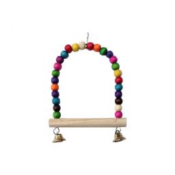 Brinquedos De Pássaro De Madeira Para Papagaio Pequeno, Mastigação, Brinquedos De Treinamento, Corda De Algodão, Balanço, Anel Pendurado, Sino, Gaiola, Escalada, Escadas, Pet Supplies - Image 3