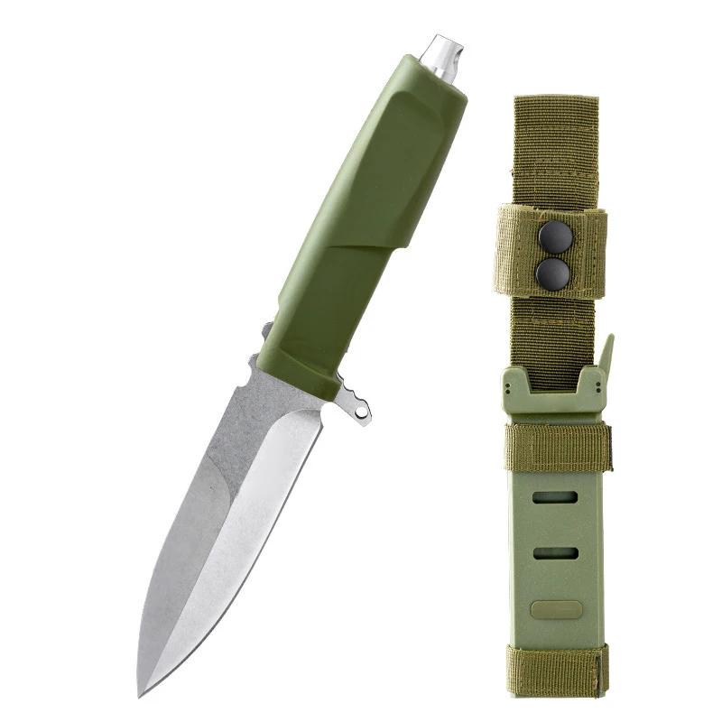 Faca de sobrevivência de alta dureza ao ar livre Faca reta de força extrema Faca de frutas de acampamento multifuncional Faca de caça 1pc - Image 1