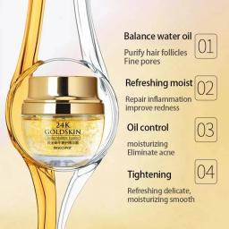 24K Gold Snail Collagen Face Cream, Anti-envelhecimento, Branqueamento de Rugas, Creme Dia Hidratante, Cuidados com a Pele, Clareamento, 50ml - Image 3