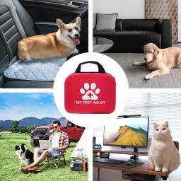 Cães e gatos viagem kit de primeiros socorros suprimentos de emergência, pet kit de primeiros socorros para caminhadas, camping, mochila e caça - Image 6