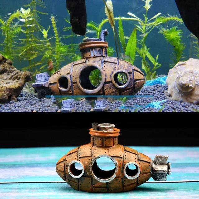 Ornamentos Subaquáticos: Caverna Oca para Camarões e Peixes em Aquário