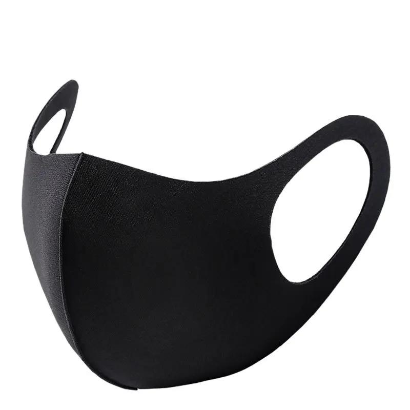 Máscara facial de proteção uv adultos crianças verão earloop máscara preta viagem-amigável respirável leve lavável coberturas faciais - Image 1