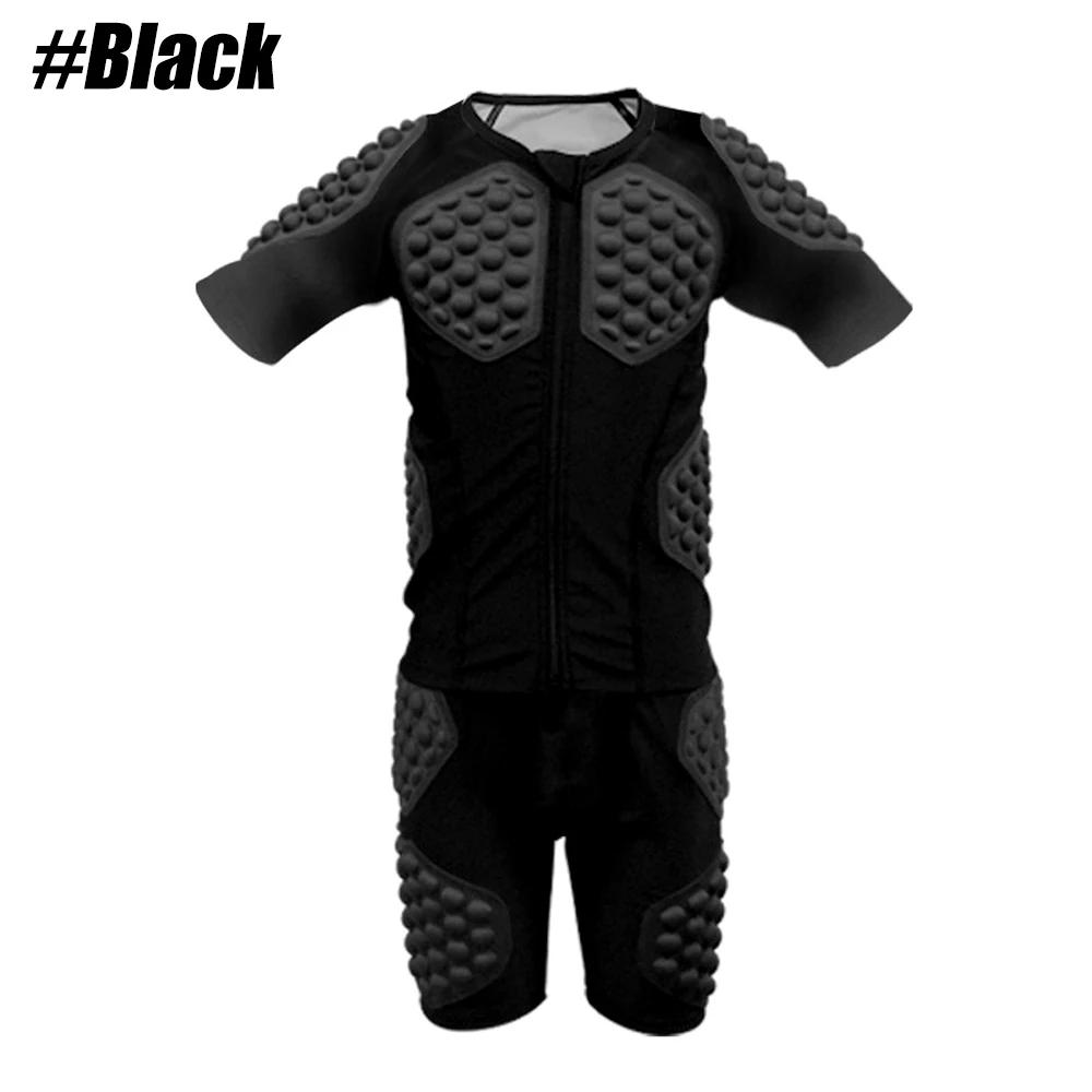 Crianças acolchoadas camisa colete de treinamento camiseta conjunto curto costelas coxas nádegas protetor futebol basquete hóquei equipamentos de proteção - Image 1