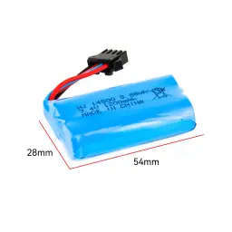 JST-SM/SM-3P/SM-4P Bateria, 14500, 7.4V, 1200mAh, para brinquedos elétricos, pistola de bala de água, peças sobressalentes para carros RC + USB - Image 2