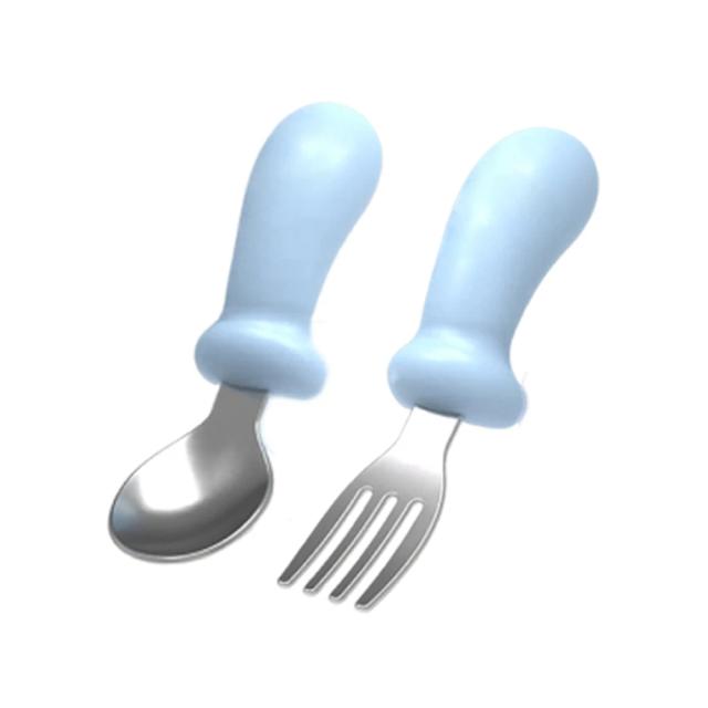 Conjunto de Utensílios de Mesa Infantil em Aço Inoxidável com Tema de Desenho Animado