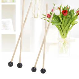 Baquetas de borracha para adultos e crianças, percussão com cabo de madeira, 4 peças - Image 4
