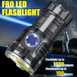 Recarregável LED Mini Lanterna, alta potência, 5000LM, Tipo-C, 8 x XPG Beads, cauda Magnet Clip, tocha, impermeável, iluminação portátil - Image 1