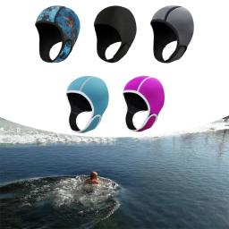 Boné de mergulho com capuz, gorro para cabeça, 2mm, neoprene, roupa de mergulho, boné de surf para mulheres, homens, canoa, surf, caiaque - Image 1
