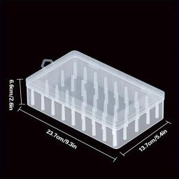 Caixa de classificação de linha de costura de 42 carretéis, suporte portátil de agulha e linha de grande capacidade, caixa de costura portátil - Image 5