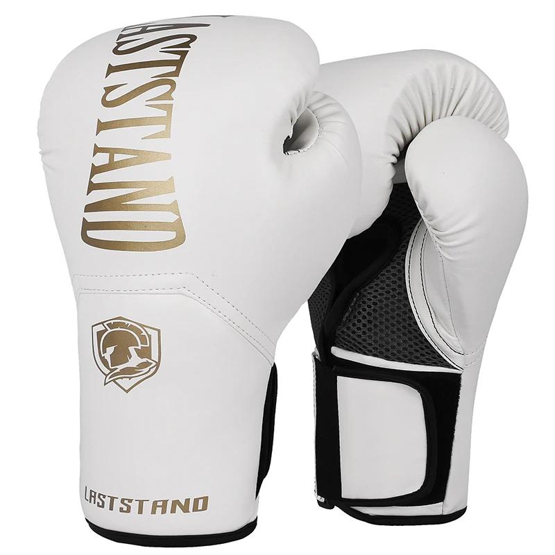 BOXER-PU Luvas de Boxe de Couro para Homens e Mulheres, Luvas Profissionais de Treinamento Kickboxing Sandbag para Adultos, Muay Thai MMA, 8 10 12 14 16oz - Image 1