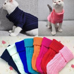 Camisola de inverno para animais, Suéteres de algodão para meninas, Roupas Pug para cães e gatos, Casaco para cachorros - Image 1