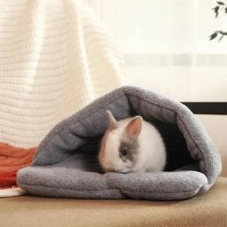 Cobaia morna cama coelho casa hamster saco de dormir pequeno animal estimação caverna ninho macio velo chinelos cama pequeno animais suprimentos - Image 6