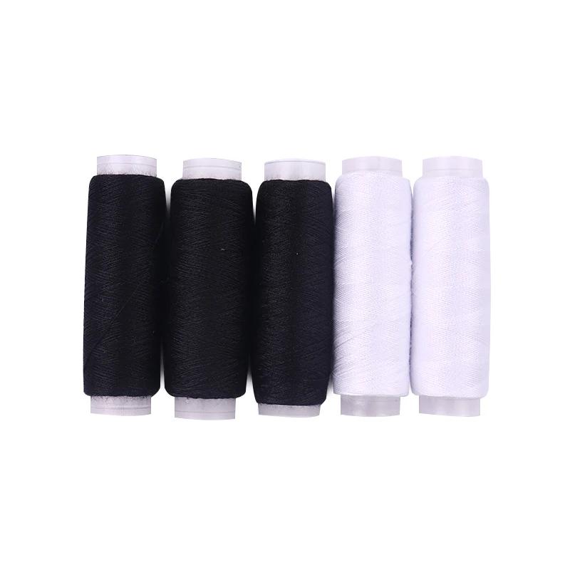 Linha de costura branca preta 40s/2 ferramentas de costura estofando suprimentos fios de costura de poliéster linha de costura de mão para máquina de costura - Image 1