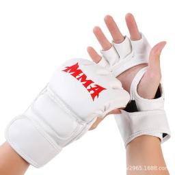 Luvas de boxe de meio dedo para adultos, sacos de artes marciais mistas, luta livre, treinamento MMA, luvas Sanda para homens e mulheres - Image 1