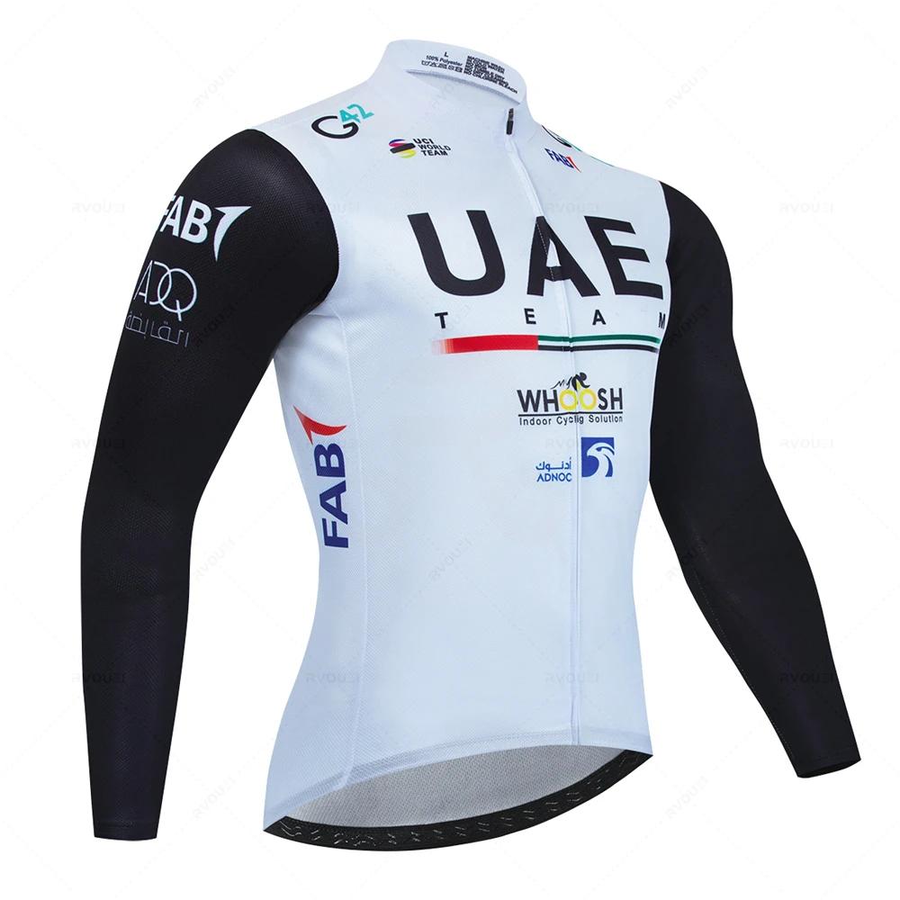 Uae equipe outono conjunto camisa de ciclismo bicicleta sportwear mtb maillot ropa ciclismo uniforme da bicicleta estrada manga longa roupas - Image 1