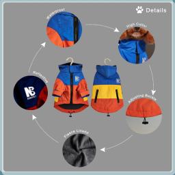 Casaco de lã espessado para cães Roupas quentes Impermeável Buldogue Francês Casaco de cachorro à prova de vento Roupas para cães grandes Roupas para cães - Image 3