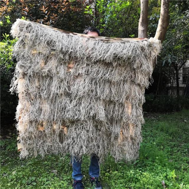 Ternos Bionic Ghillie Estilo Desert Hay Grass para Caça, Tenda Cega e Camuflagem em Paintball