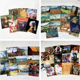 1pcs20x25cm mundialmente famoso pintura a óleo campo de trigo retalhos tecidos de lona de algodão diy material de costura artesanato bordado - Image 1