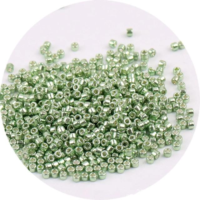 Contas de Vidro Metálicas Coloridas Miyuki para DIY - 720 Peças em Atacado, Ideal para Joias, Colares e Pulseiras, 2mm, 10g