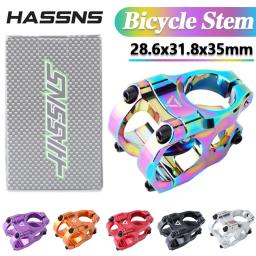 Hassns mtb guiador haste 31.8mm bicicleta de estrada mountain bike ponte curta potência liga de alumínio ultraleve de alta resistência curto - Image 1