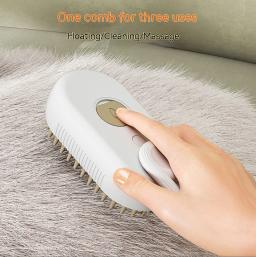 Pet Electric Spray Comb, Pente depilador, Escova de massagem anti-voo, Limpar, cães e gatos, uma chave, novo - Image 3