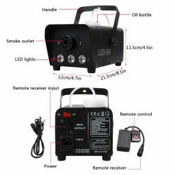 Máquina portátil de fumaça com luzes LED RGB, desinfecção Stage Disco, DJ Home Party Show, atmosfera Efeito Fogger Machine, 400W - Image 2
