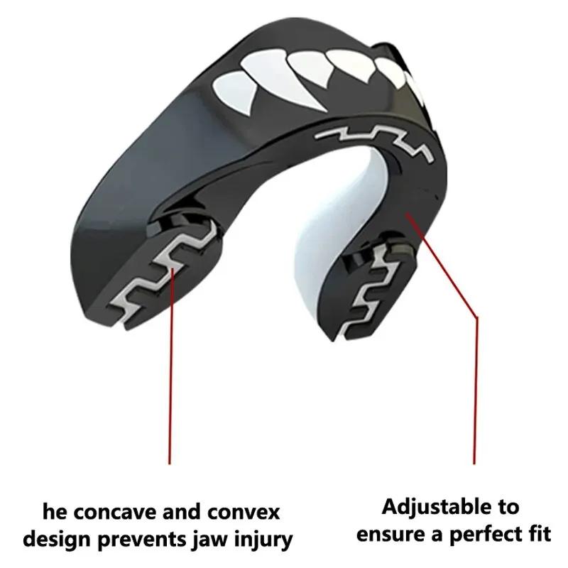 Dupla camada de boxe protetor bucal para adultos 3D protetor bucal, dentes esportivos, tecnologia 3D, ajuste perfeito com estojo, ferver e morder a boca - Image 1