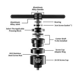 Muqzi kit de ferramentas para bicicleta, suporte inferior, ferramenta de instalação e remoção, removedor de rolamento para bb86/bb30/bb91/bb92/pf30 - Image 4