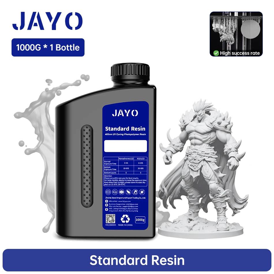 JAYO-UV Resina para LCD 3D Printing Material, ABS como, padrão, base vegetal, Nylon como, Water-Wash, cura UV rápida líquida, 405nm, 1kg - Image 1